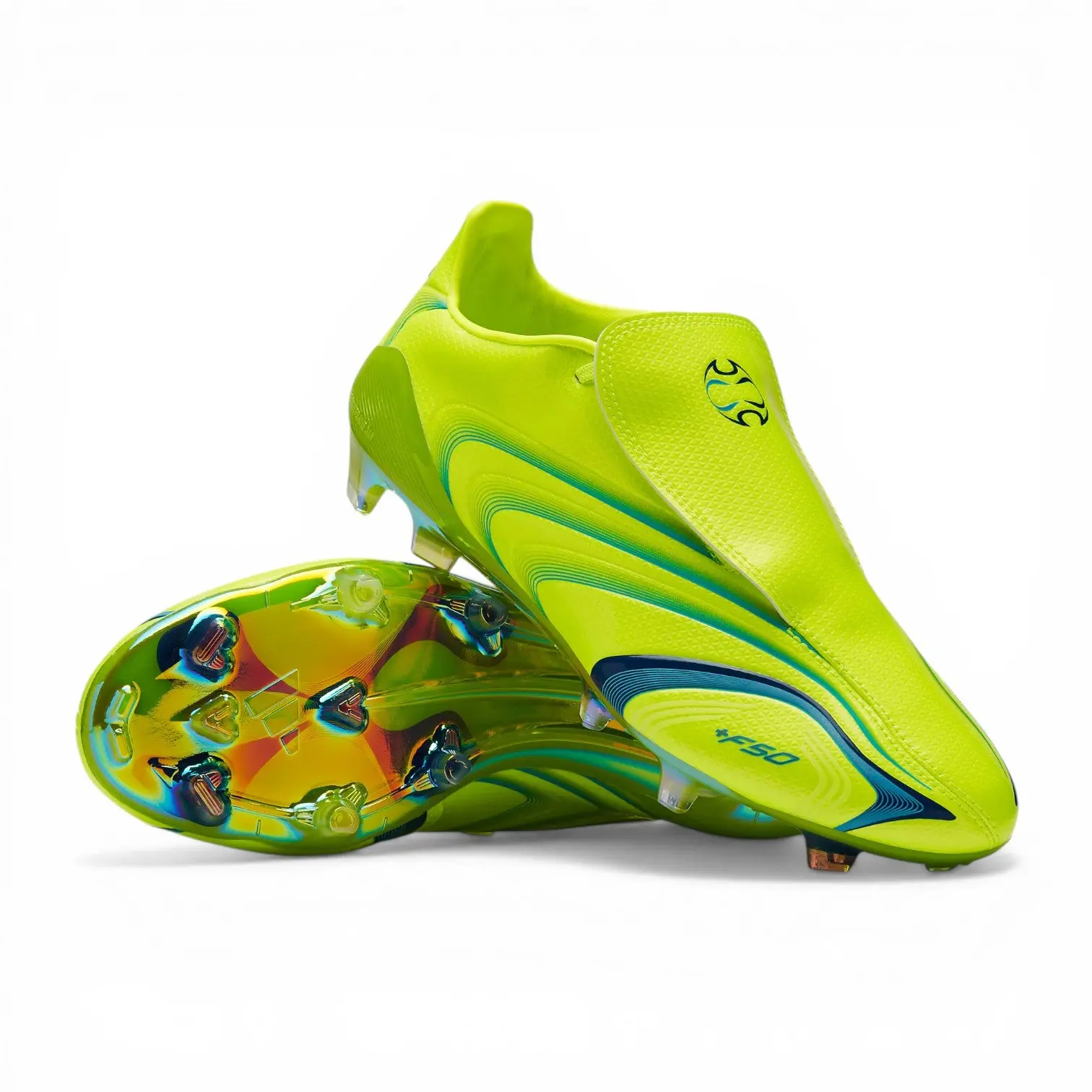 Adidas F50 Elite x Tunit FG - Citron Lucide/Team Bleu Royal/Aquamarine Lucide