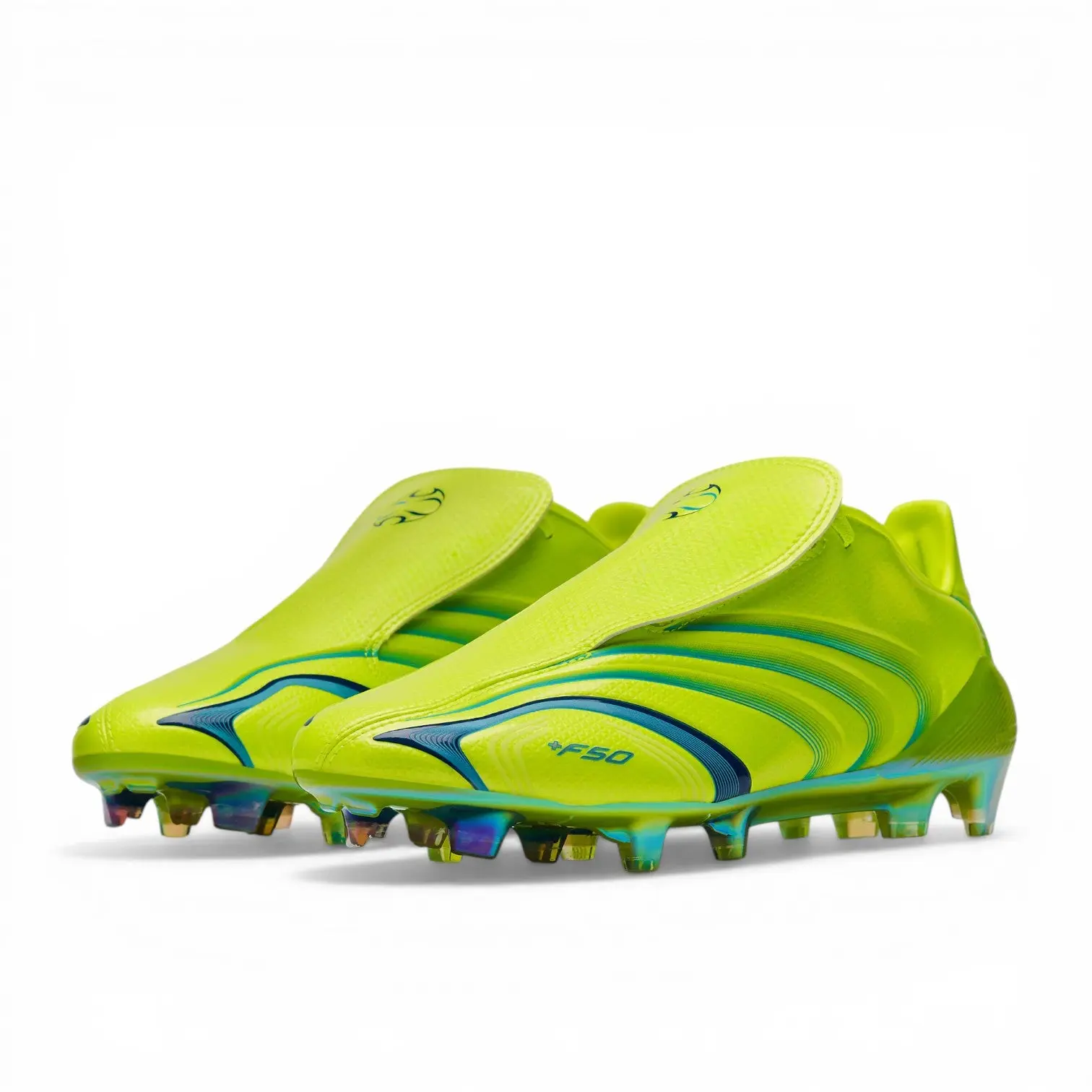 Adidas F50 Elite x Tunit FG - Citron Lucide/Team Bleu Royal/Aquamarine Lucide - Image 2