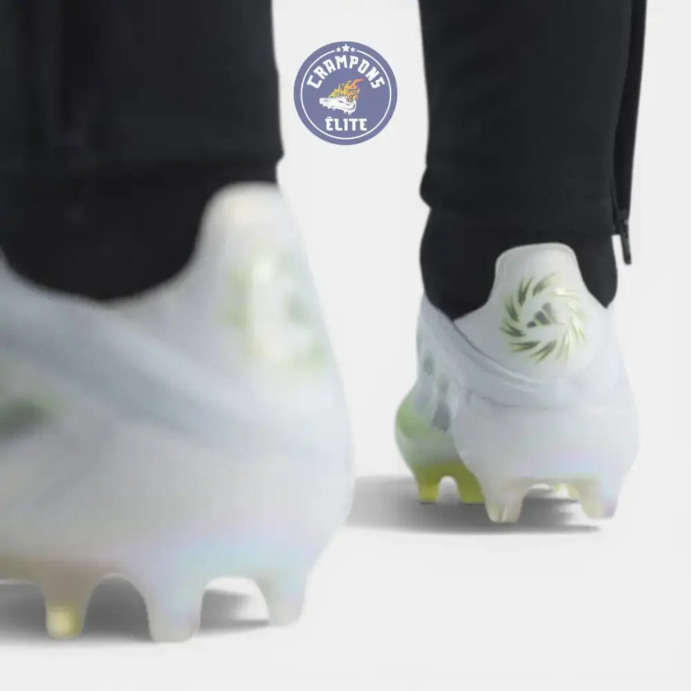 F50 Sparkfusion Low Cut Laceless FG - Blanc/Jaune Fluo - Image 4